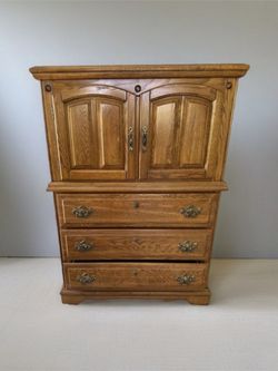 Wooden Armoire with Drawers