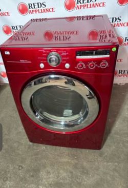 Red dryer and Washer set #laundry #matching
