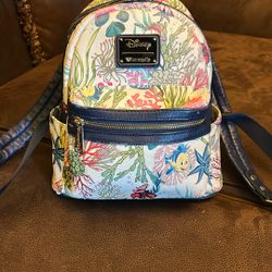 Disney Lounged “The Little Mermaid “ Ariel & Sebastian Mini Backpack