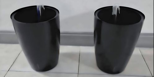 PAIR of 16" (Tall) Black Self Watering Planters (2 for $40) @ Lasting Creations