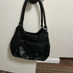 Laura Scott beautiful black women’s light weight handbag with lots of pockets like new