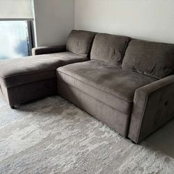 Sleeper Sectional Sofa with Chaise & Storage
