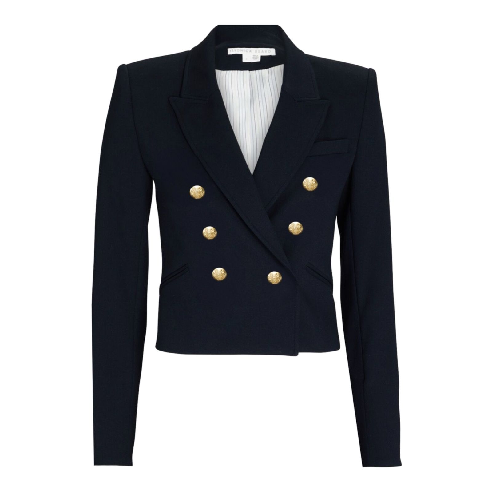 New VERONICA BEARD Nevis Double Breasted Crop Jacket Blazer Sz 6