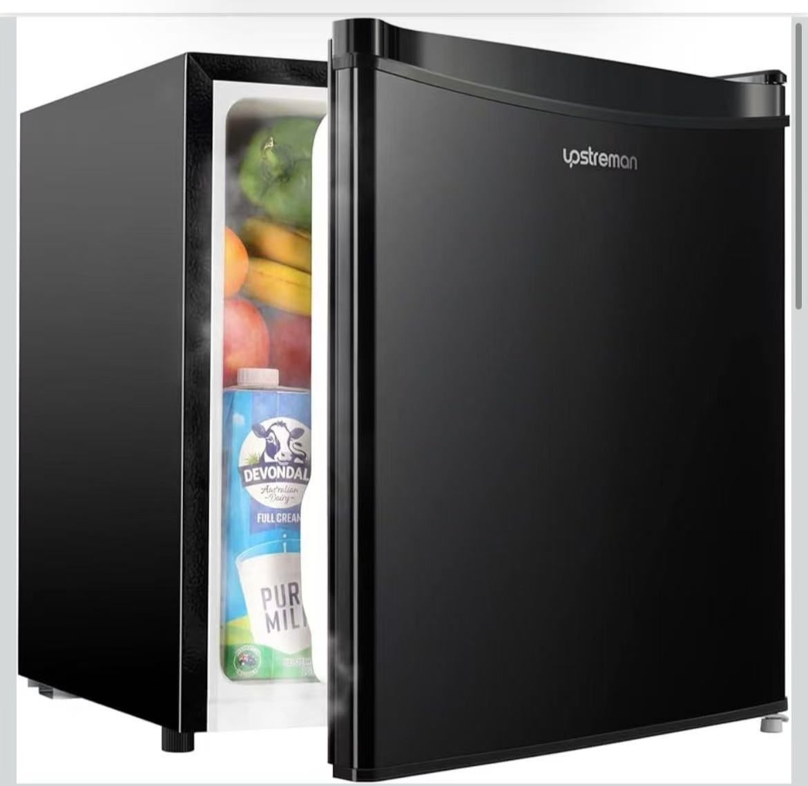 Upstreman 1.7 Cu.ft Mini Fridge with Freezer, Black-FR17