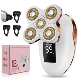 New 2-in-1 Electric Razors for Women, Wet/Dry 5D Razor & Hair Trimmer 