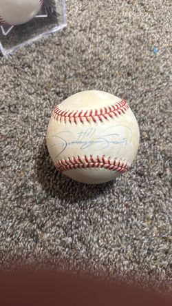 single-signed Sammy Sosa autographed baseball