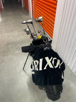 Golf Set: Adams A7 OS Irons, Taylor Made Driver and Bag