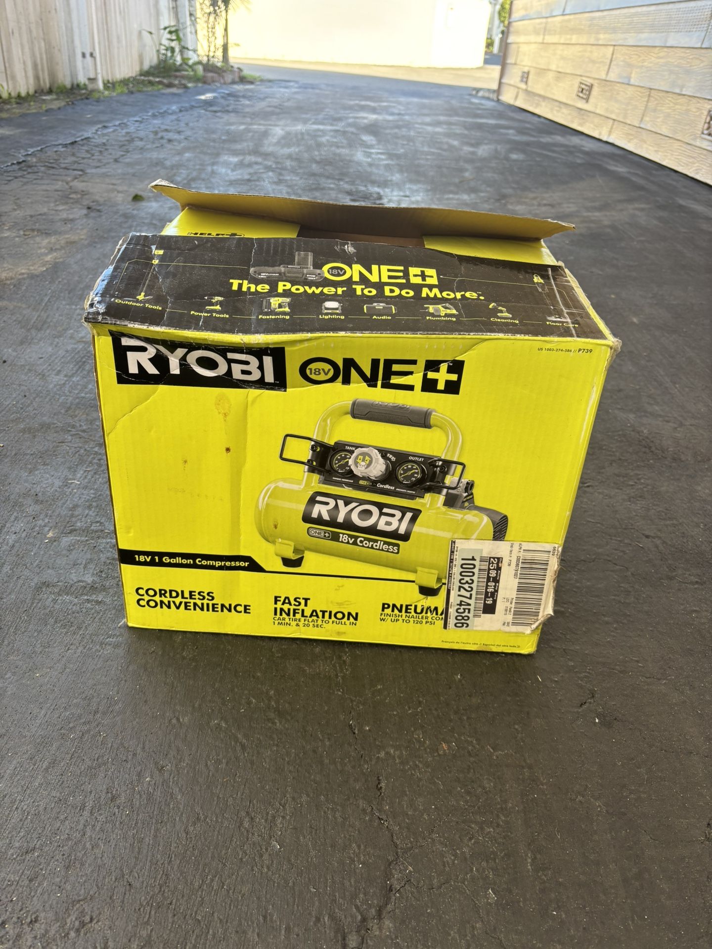 RYOBI 18v 1 Gallon Compressor