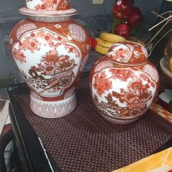 2 early 20th Century Japanese ginger jars
