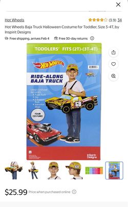 Truck Halloween Costume for Toddler, Size 3-4T, by Inspirit Designs