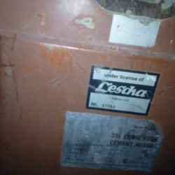 3 1/2 Cubic Foot Cement Mixer