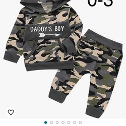 Toddler Baby Boy Outfit Clothes Long Sleeve Hoodie Sweatshirt Camouflage Pants Set Fall Winter Clothing