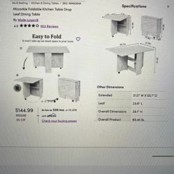 Drop Leaf Dining Table