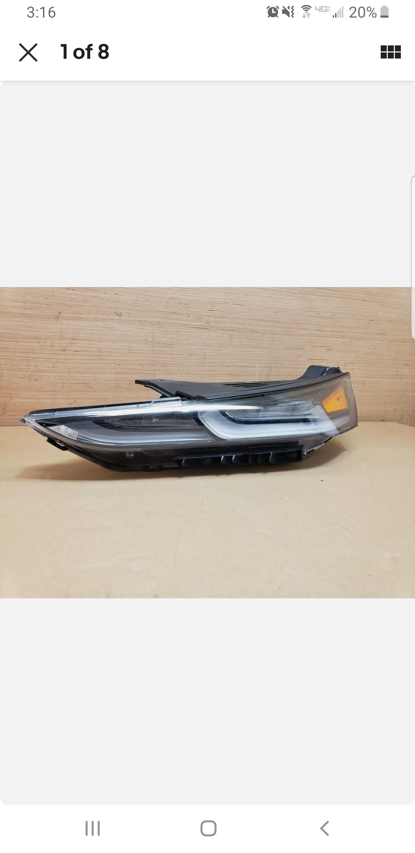 2019 2020 HYUNDAI SANTA FE LED DRL LH DRIVER SIDE DAYTIME HEADLIGHT OEM