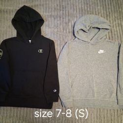 Boys Champion And Nike Hoodie Size 7-8 (S)
