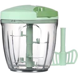 Cambom Manual Food Chopper Vegetable Cutter, Hand String Vegetable Chopper Onions Cutter for Vegetable Fruits Nuts BPA Free Food Safe Material, 900ml 