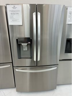 SCORE BIG⚽️ THIS SUMMER🌞 SAVE $1500 OFF MSRP on a Standard Depth 3 Door French Door Refrigerator