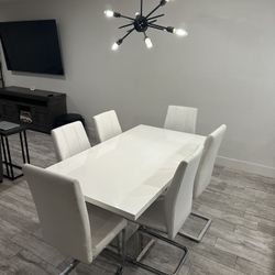 White Kitchen Table Set 