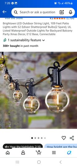 2 packs in total of 200ft string Outdoor Lights  new in box pick up in Pomona $75