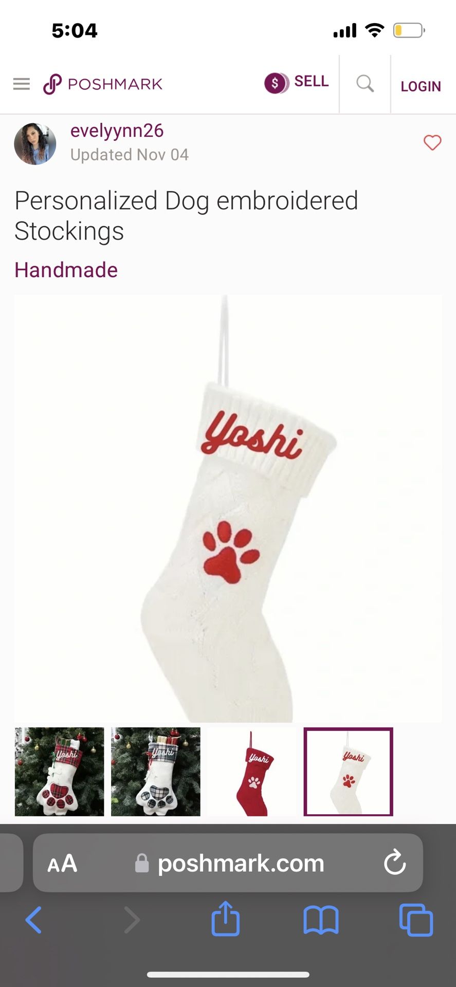 Personalized Dog embroidered Stockings
