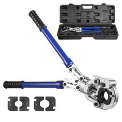 VEVOR Pipe Press Crimping Tool, 1/2" 3/4" 1" Copper Tube Fittings Crimping Tool, 6 Ton…