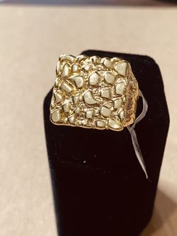 22K Stainless Steel Nugget Ring