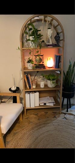 Bookshelf wood bamboo
