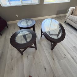 Coffee Table And Two End Tables (Solid Wood)