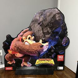 Nintendo switch 2 Donkey King Bananza gamestop store display Promo