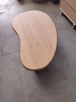 Fluted Kidney Bean shaped Coffee Table