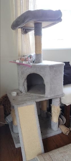 Cat tree grey. 45" tall