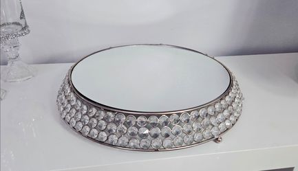 Beautiful Crystal Mirrored Cake Stand or Display Stand