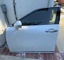 2012 Lexus ES350 LH Driver Front Door with Side Mirror White 077 - US Auto