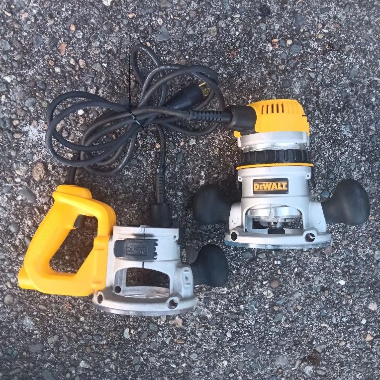 DeWalt DW618 Vspeed Router Fixed & D Handle Bases Almost New Condition. For Pick Up Fremont Seattle. No Low Ball Offers Please. No Trades