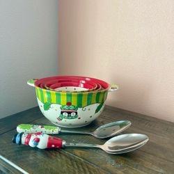 Temp-tations Presentable Ovenware Winter Whimsy Bowl Set