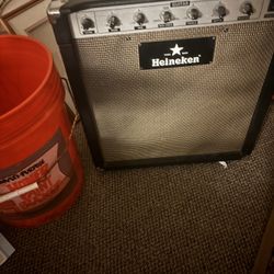 Heineken ice cooler that looks like a guitar amplifier