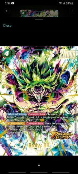 FS: Broly: BR (Bonus Pack Alt-Art) - Dragon Ball Fusion World (FS10-14) NM- Excellent