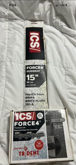 ICS FORCE4 15” Guide Bar & Diamond Chain for Concrete