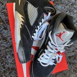 Jordan 5 Retro Black Metallic Reimagined Sz 10
