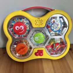 Baby Toddler Busy Activity Toy Gears Knobs Spin Press Musical Light Up