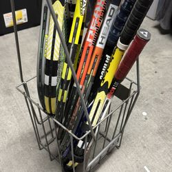 Jr tennis Rackets And Tennis Ball Hopper