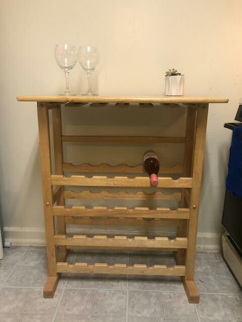 Wooden Island Wine Rack/Table