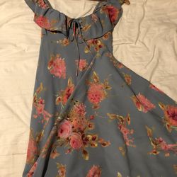 White Fable Floor Length Spring Dress Extra Small