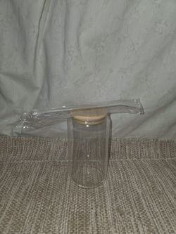 New Glass Cups with Bamboo Lids & Glass Straws - Set of 5