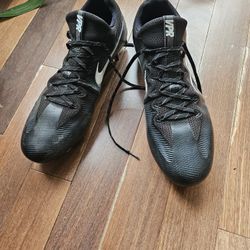 Nike Vapor Untouchable 2 Black Football Cleats Black 924113-001 Mens Size 15 New