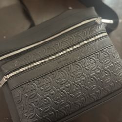 Men’s Ferragamo Gancini-Pattern Leather Crossbody Bag