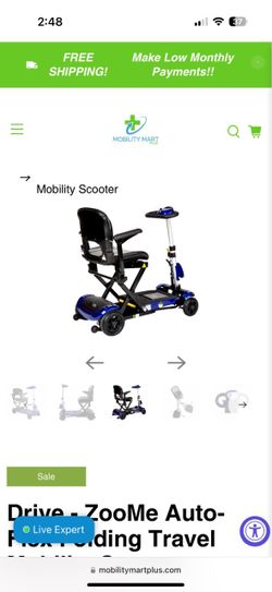 Drive ZooMe Auto-Flex Folding Travel Mobility Scooter