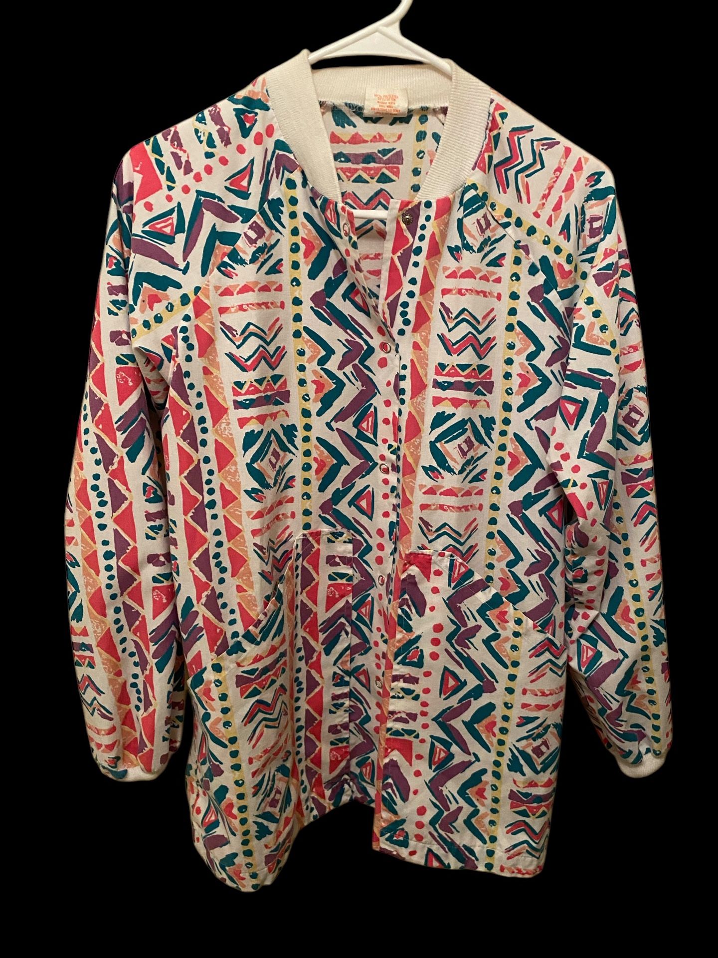 Angelica Aztec Design Lab Coat/Scrub Top Size Small/ 30-32