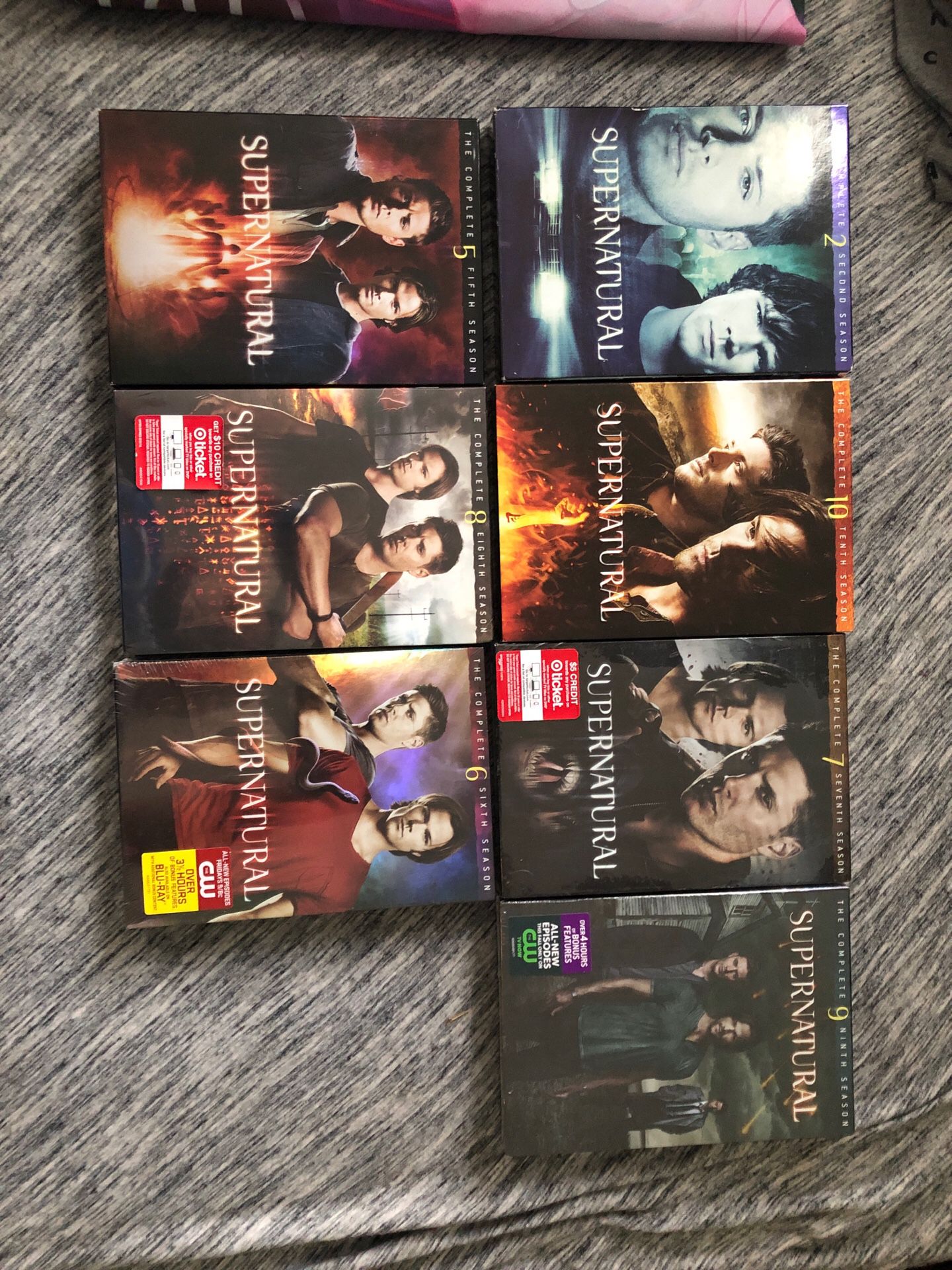Supernatural dvd seasons 10 each