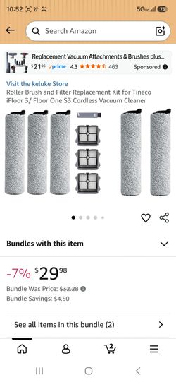 Tineco Vaccum Replacement rollers and filter